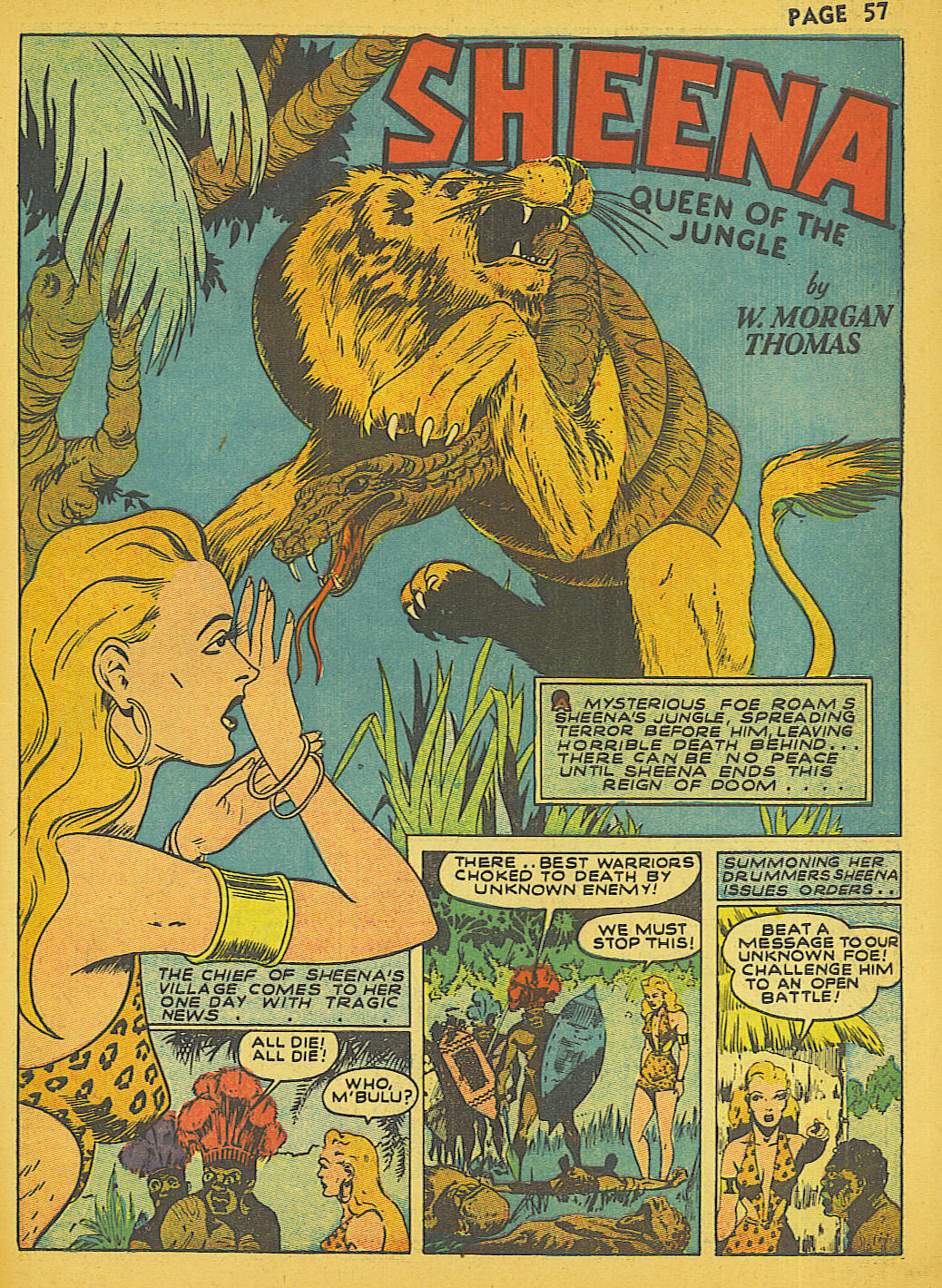 Read online Sheena, Queen of the Jungle (1942) comic -  Issue #1 - 56