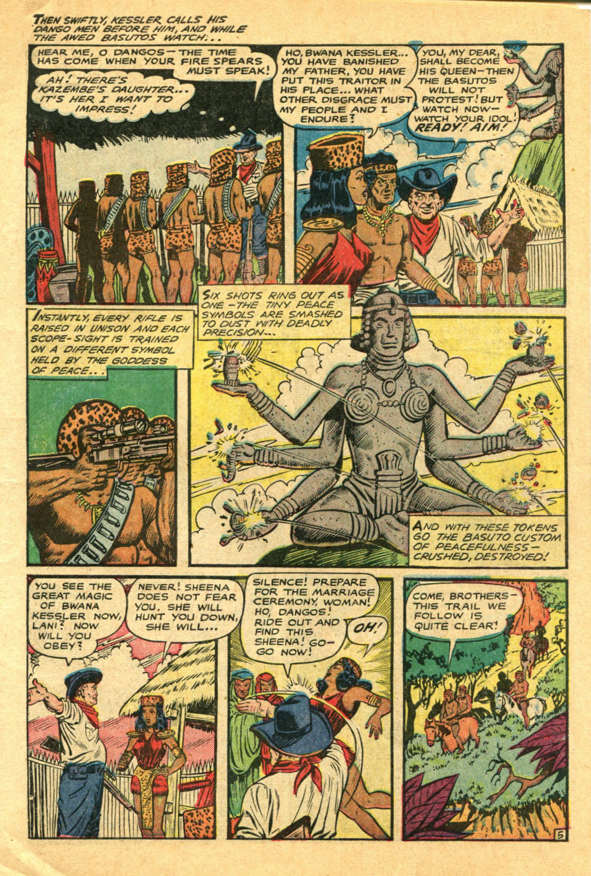 Read online Sheena, Queen of the Jungle (1942) comic -  Issue #6 - 7