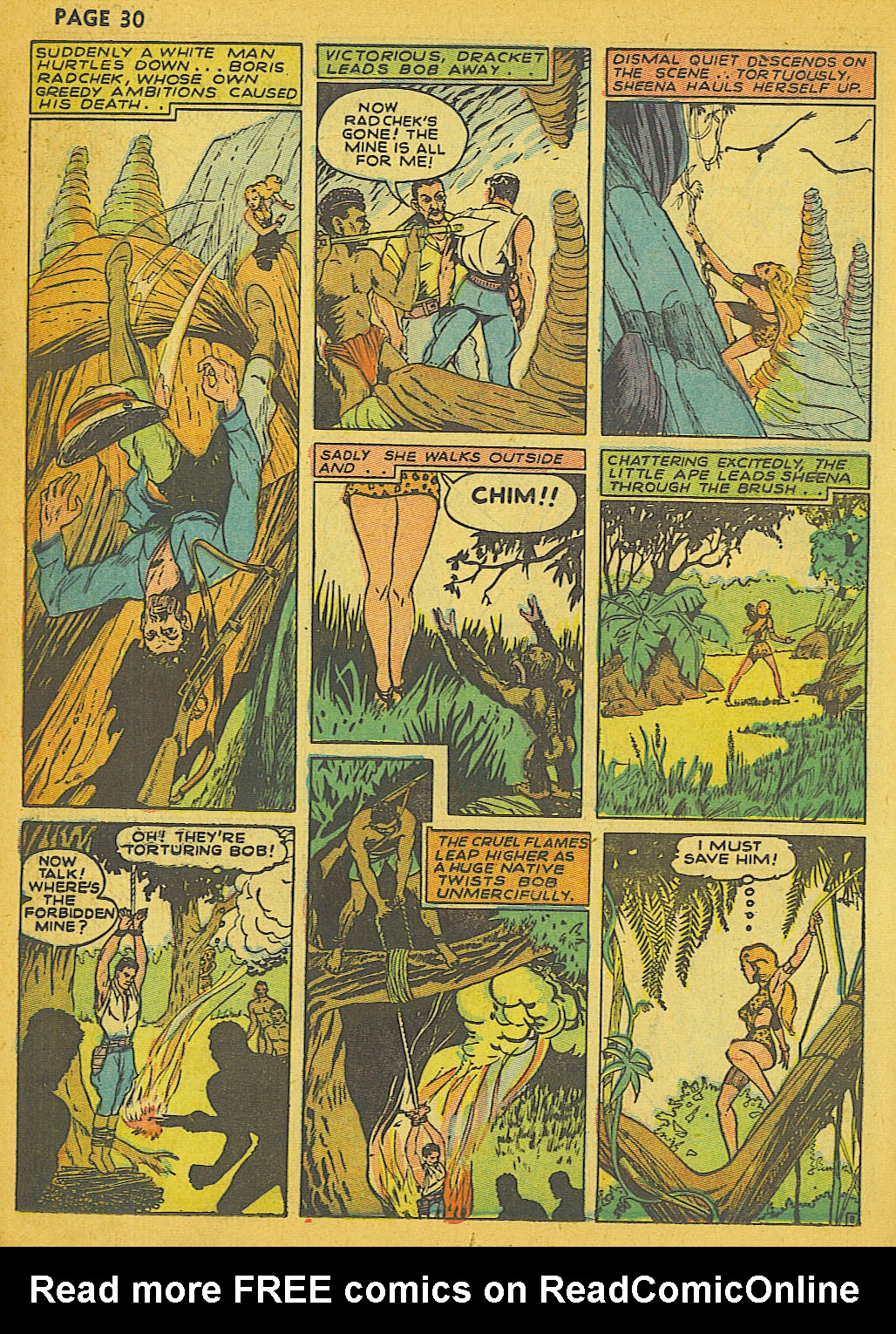Read online Sheena, Queen of the Jungle (1942) comic -  Issue #1 - 30