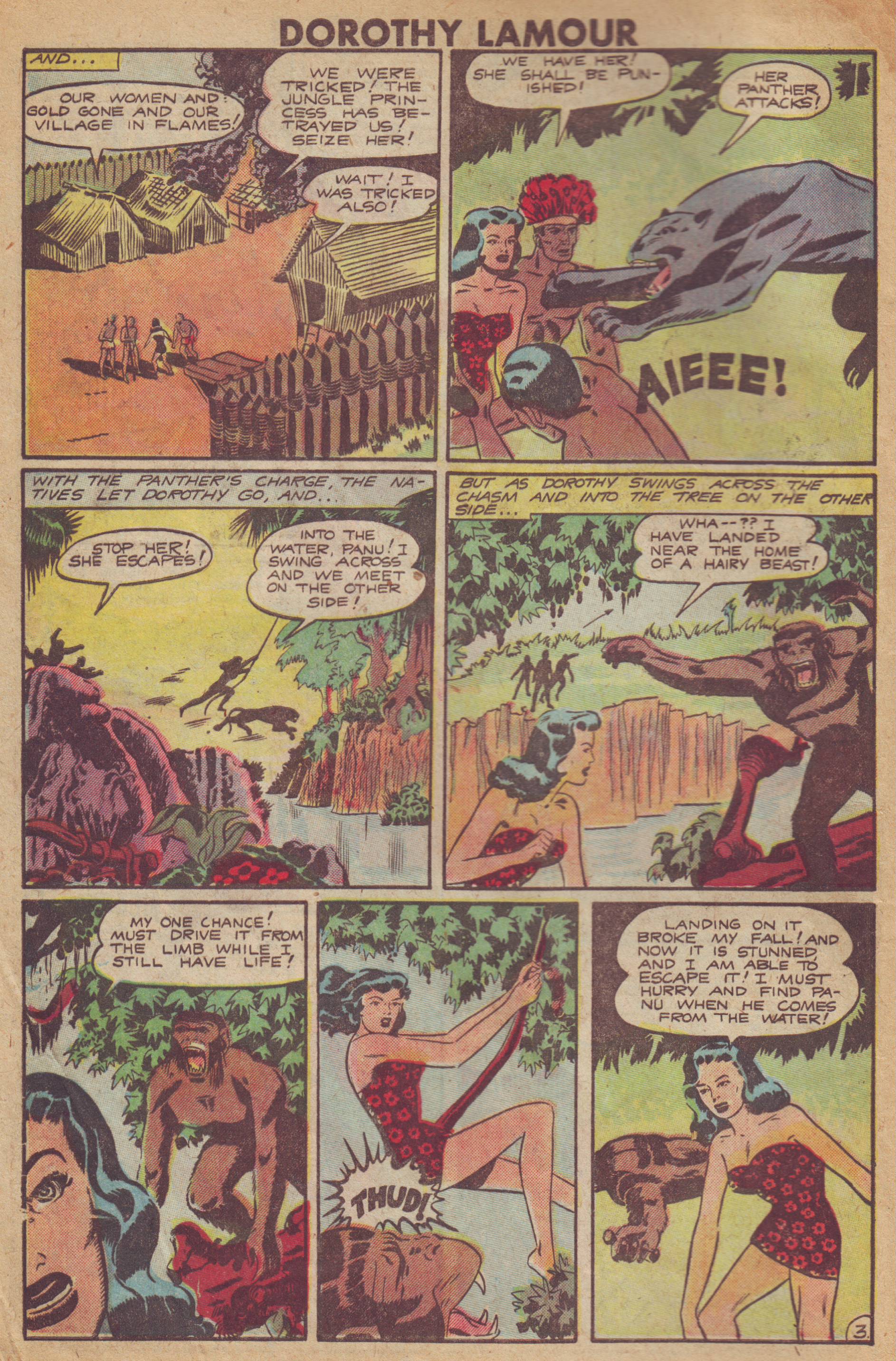Read online Dorothy Lamour Jungle Princess comic -  Issue #3 - 4