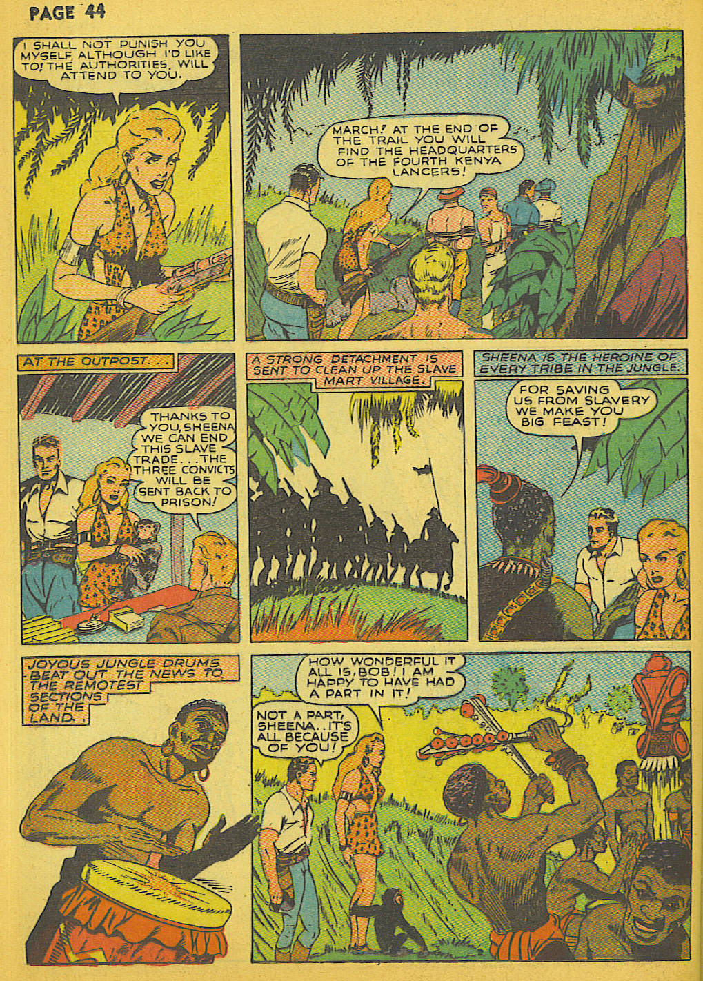 Read online Sheena, Queen of the Jungle (1942) comic -  Issue #1 - 44