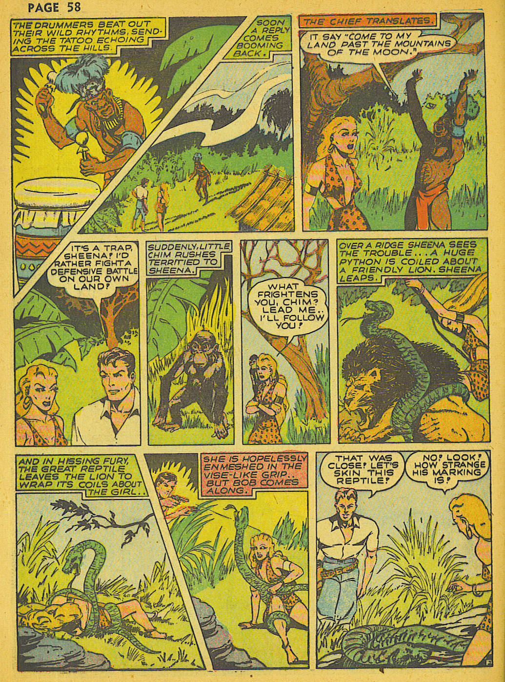 Read online Sheena, Queen of the Jungle (1942) comic -  Issue #1 - 57