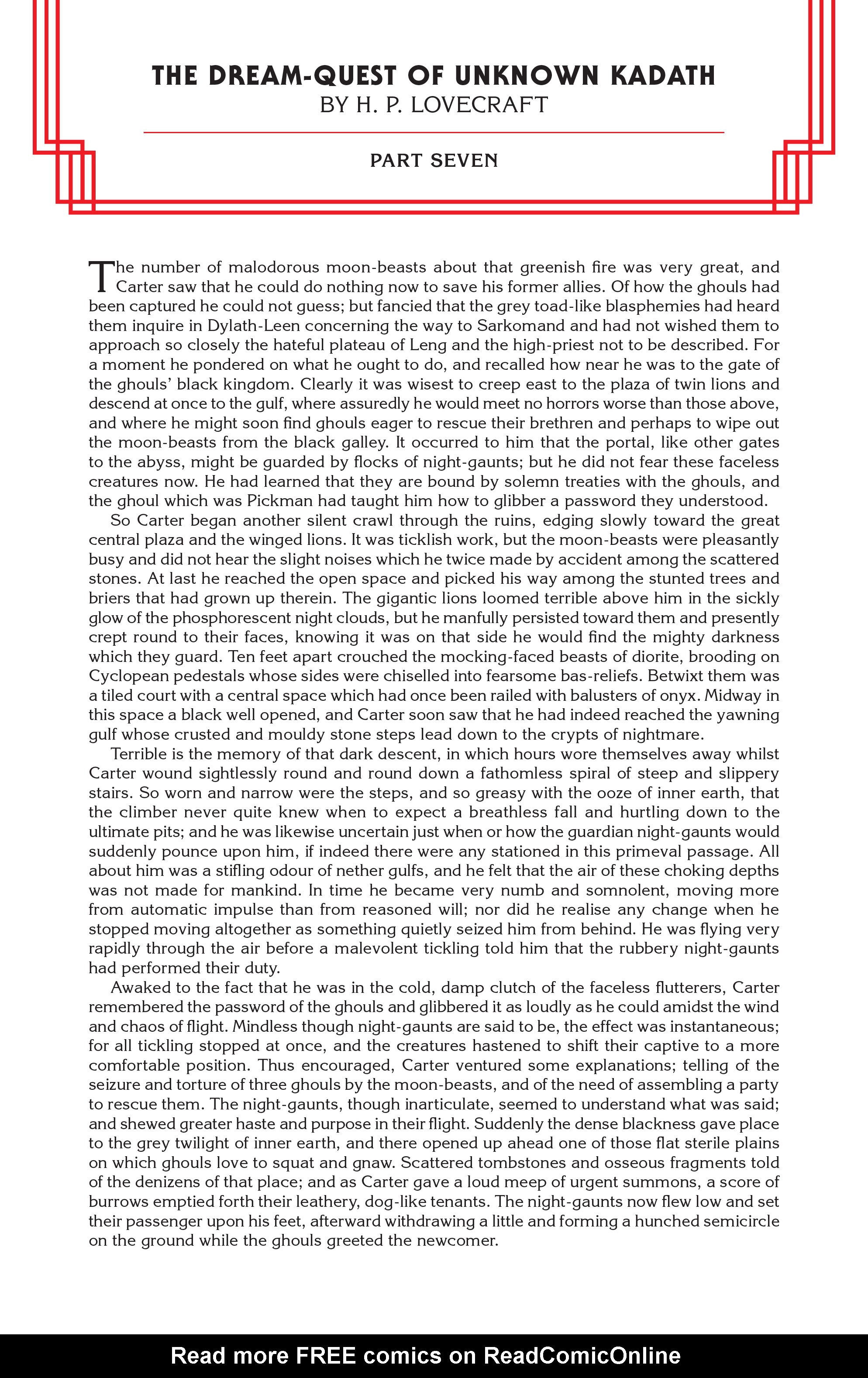 Read online Lovecraft Unknown Kadath comic -  Issue #7 - 26