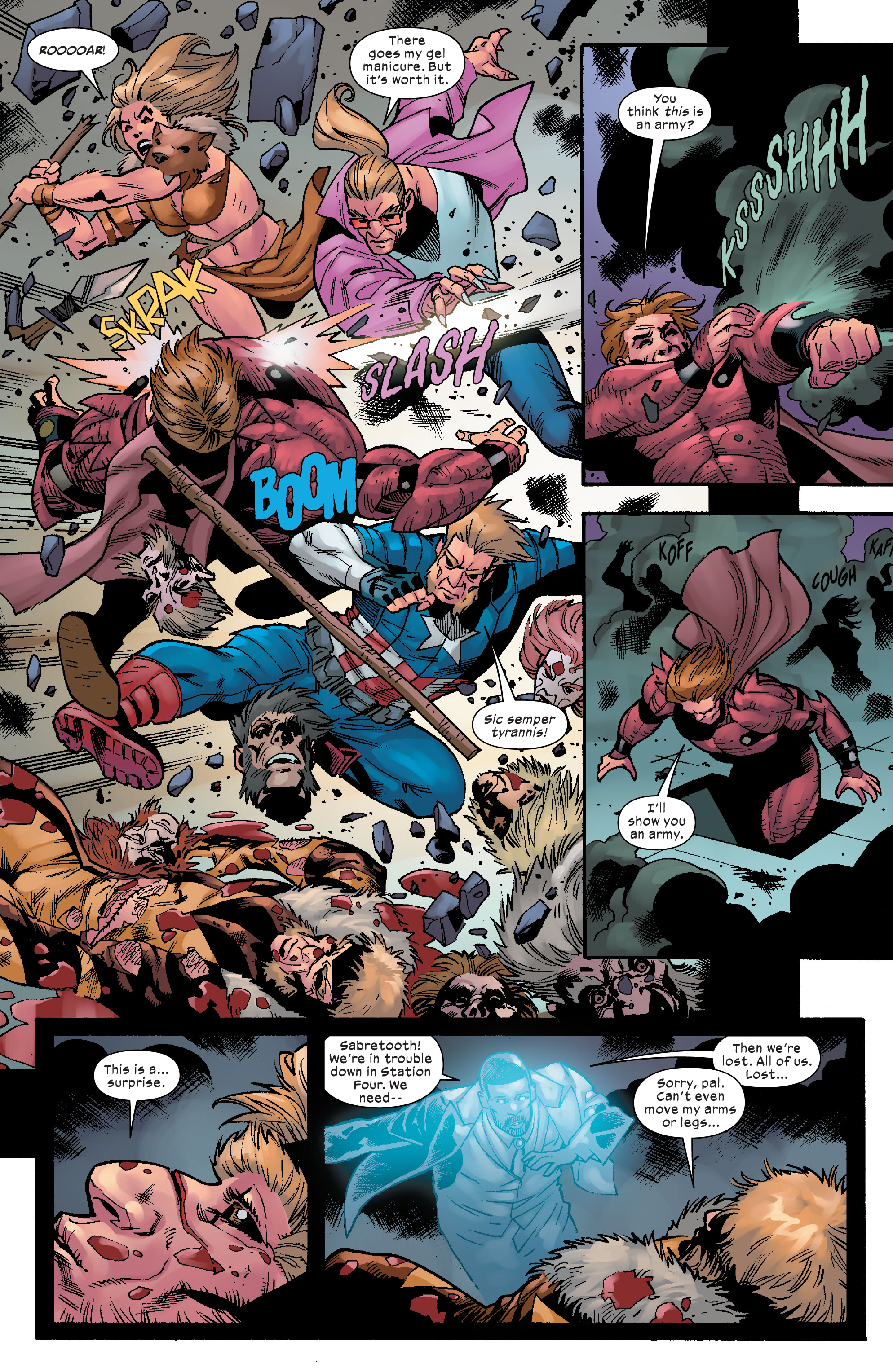 Read online Sabretooth & The Exiles comic -  Issue #5 - 6