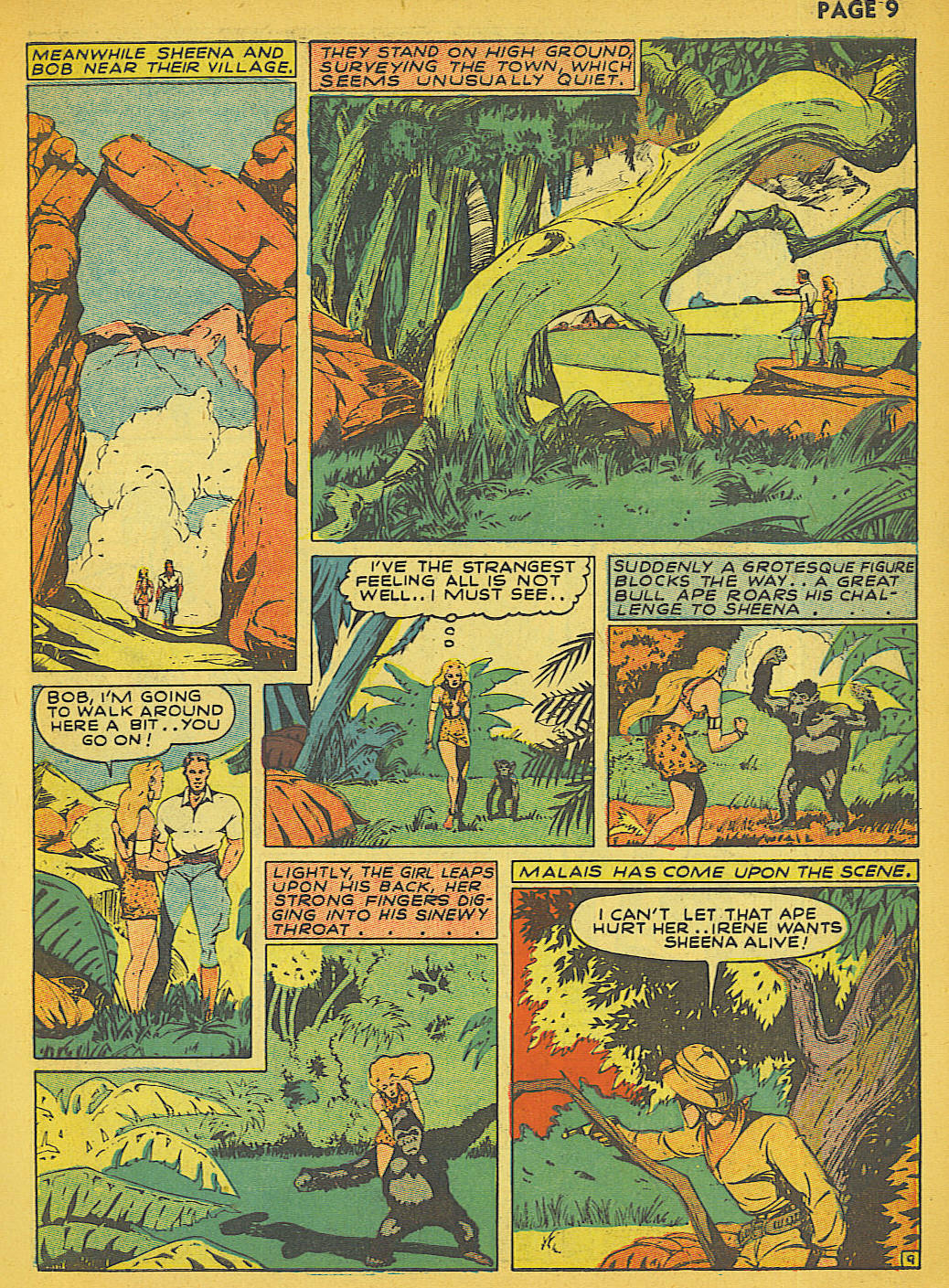 Read online Sheena, Queen of the Jungle (1942) comic -  Issue #1 - 10