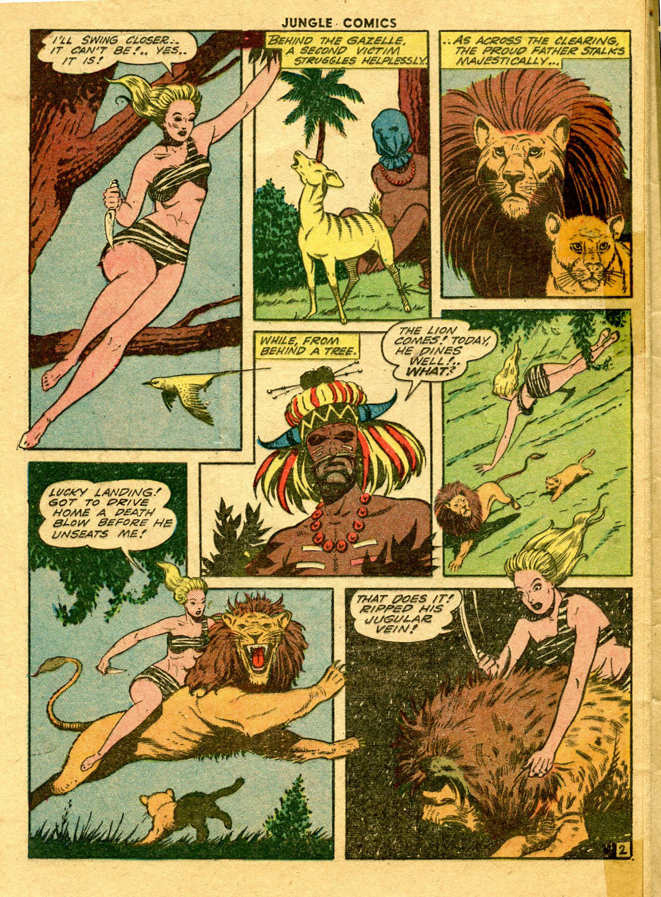 Read online Jungle Comics comic -  Issue #46 - 50