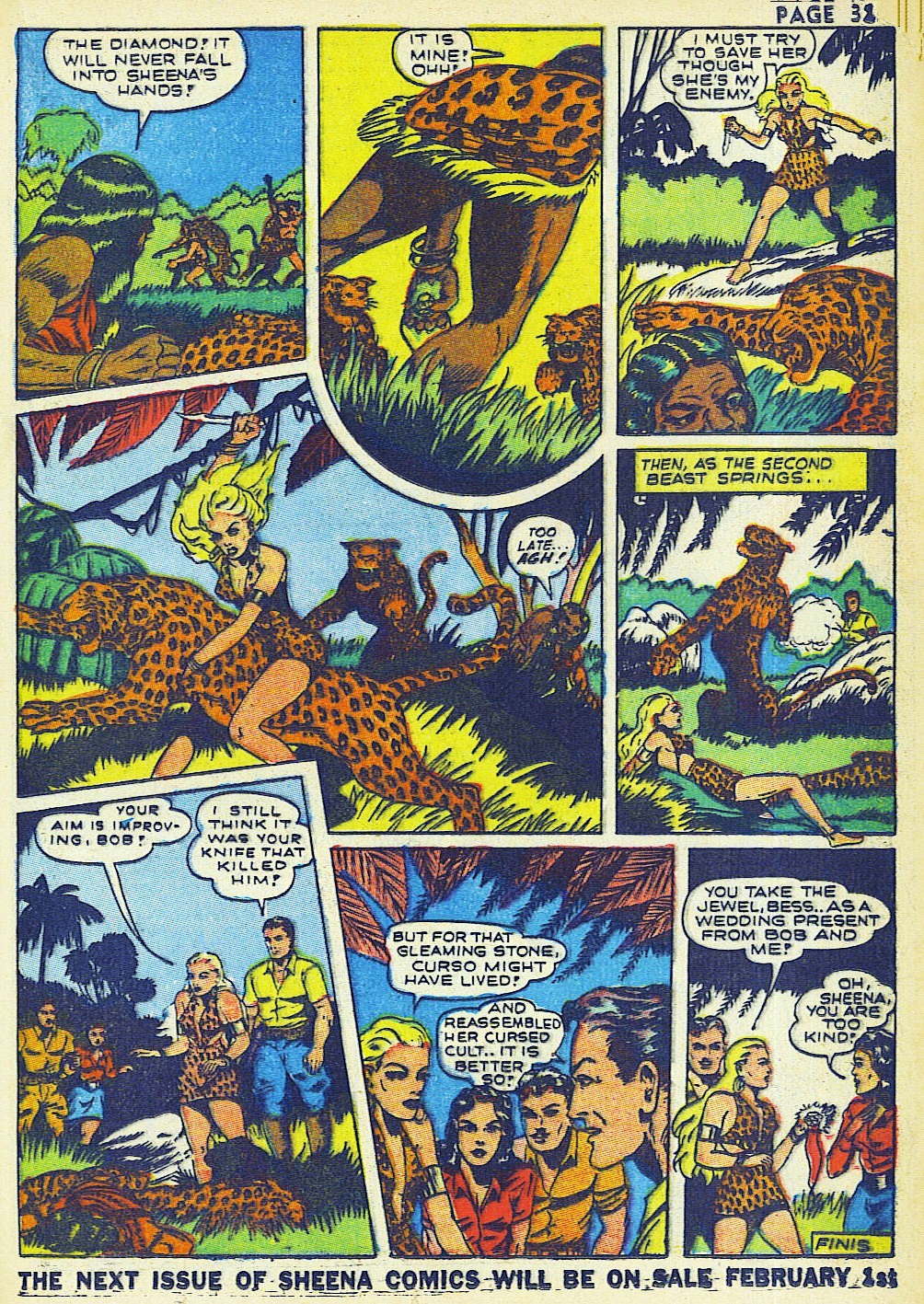 Read online Sheena, Queen of the Jungle (1942) comic -  Issue #2 - 33