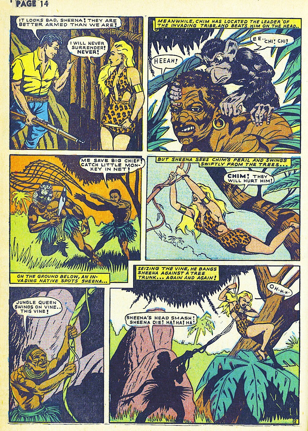 Read online Sheena, Queen of the Jungle (1942) comic -  Issue #2 - 16