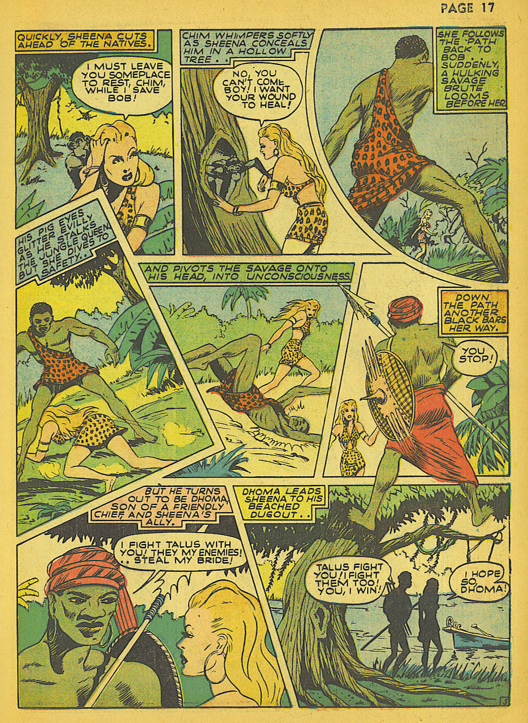 Read online Sheena, Queen of the Jungle (1942) comic -  Issue #1 - 18