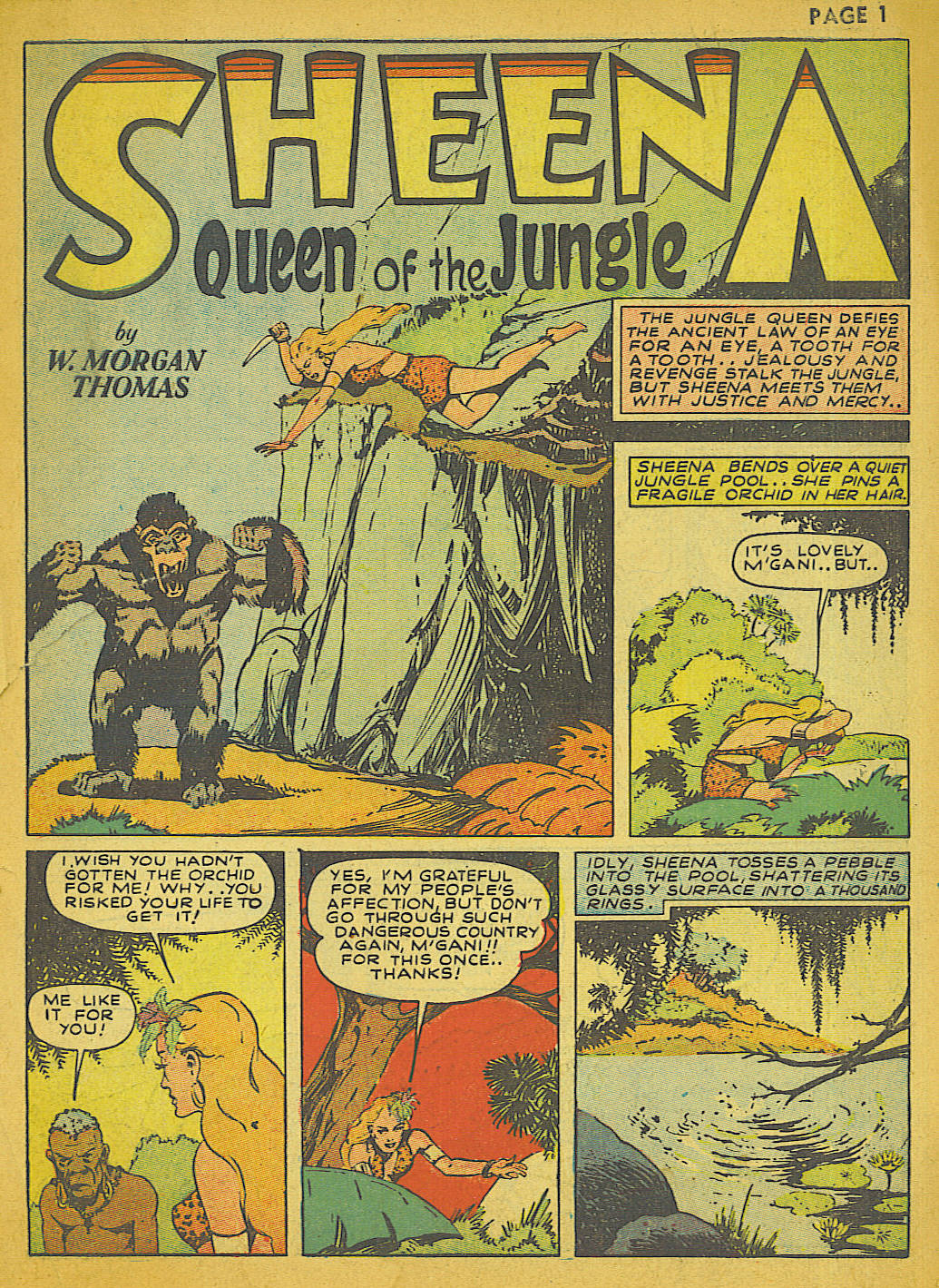 Read online Sheena, Queen of the Jungle (1942) comic -  Issue #1 - 2