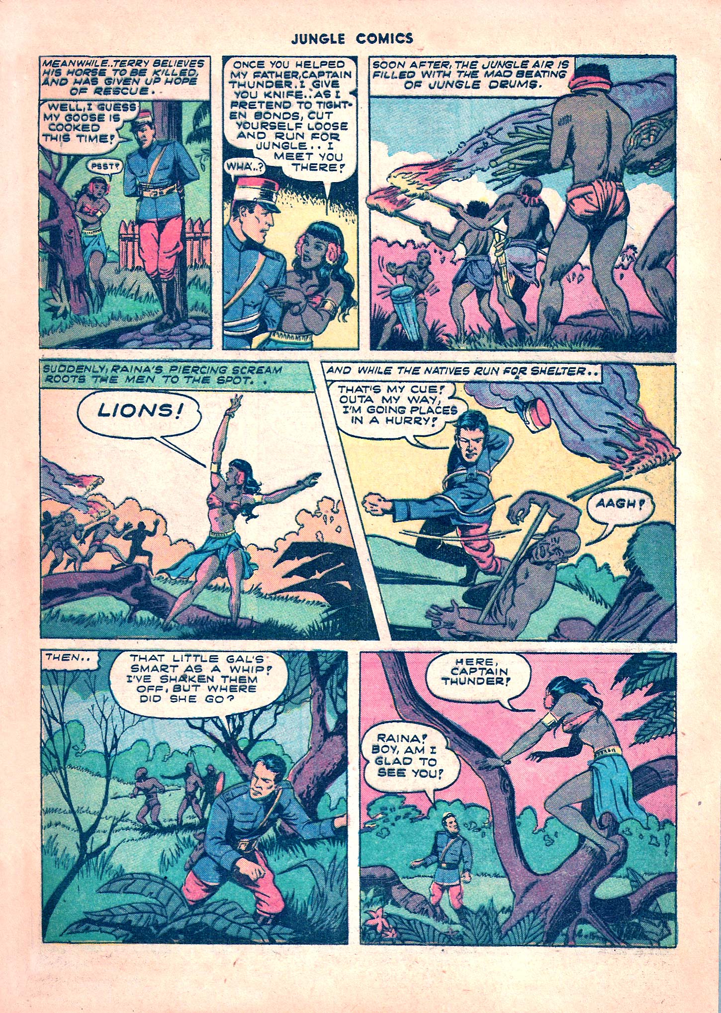 Read online Jungle Comics comic -  Issue #42 - 45