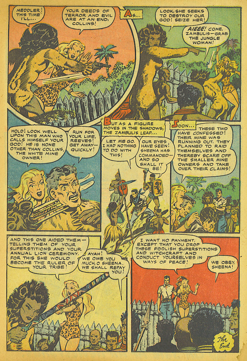 Read online Sheena, Queen of the Jungle (1942) comic -  Issue #10 - 13
