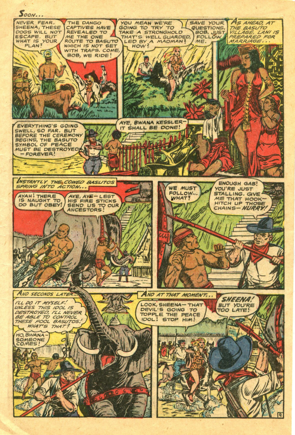 Read online Sheena, Queen of the Jungle (1942) comic -  Issue #6 - 11