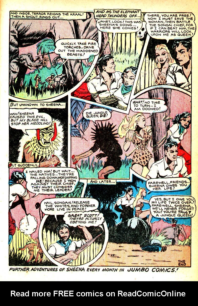 Read online Sheena, Queen of the Jungle (1942) comic -  Issue #8 - 34