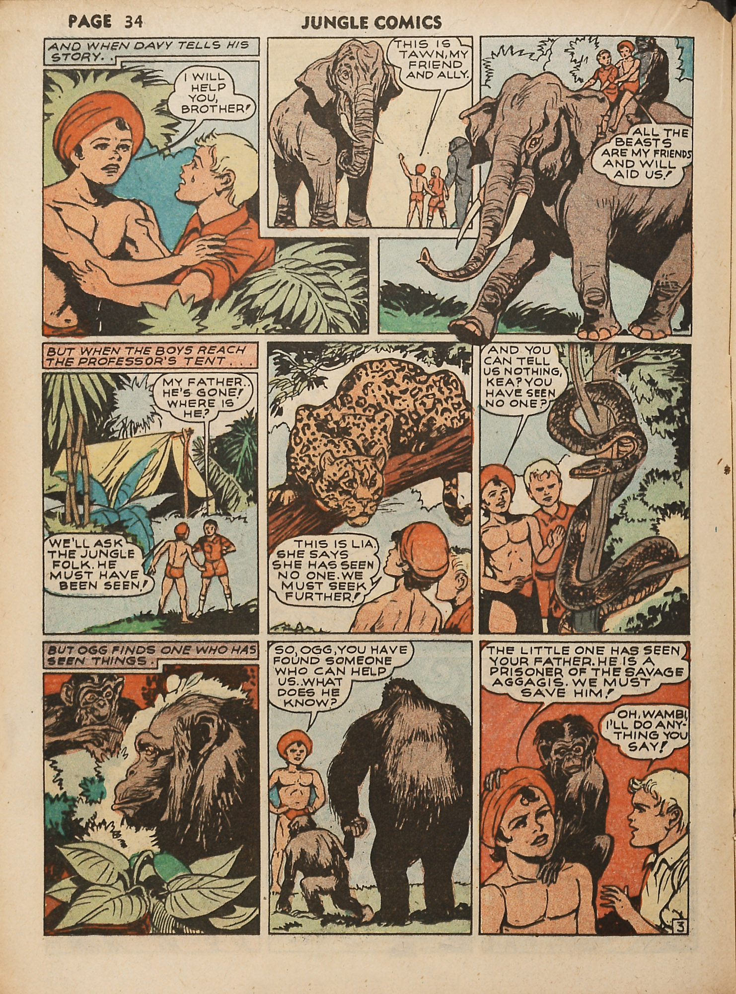 Read online Jungle Comics comic -  Issue #18 - 36