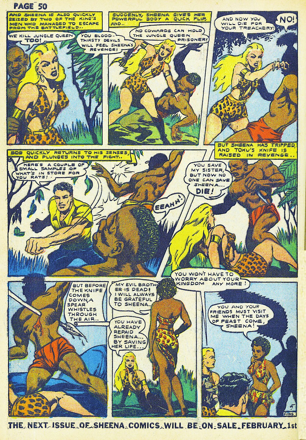 Read online Sheena, Queen of the Jungle (1942) comic -  Issue #2 - 52