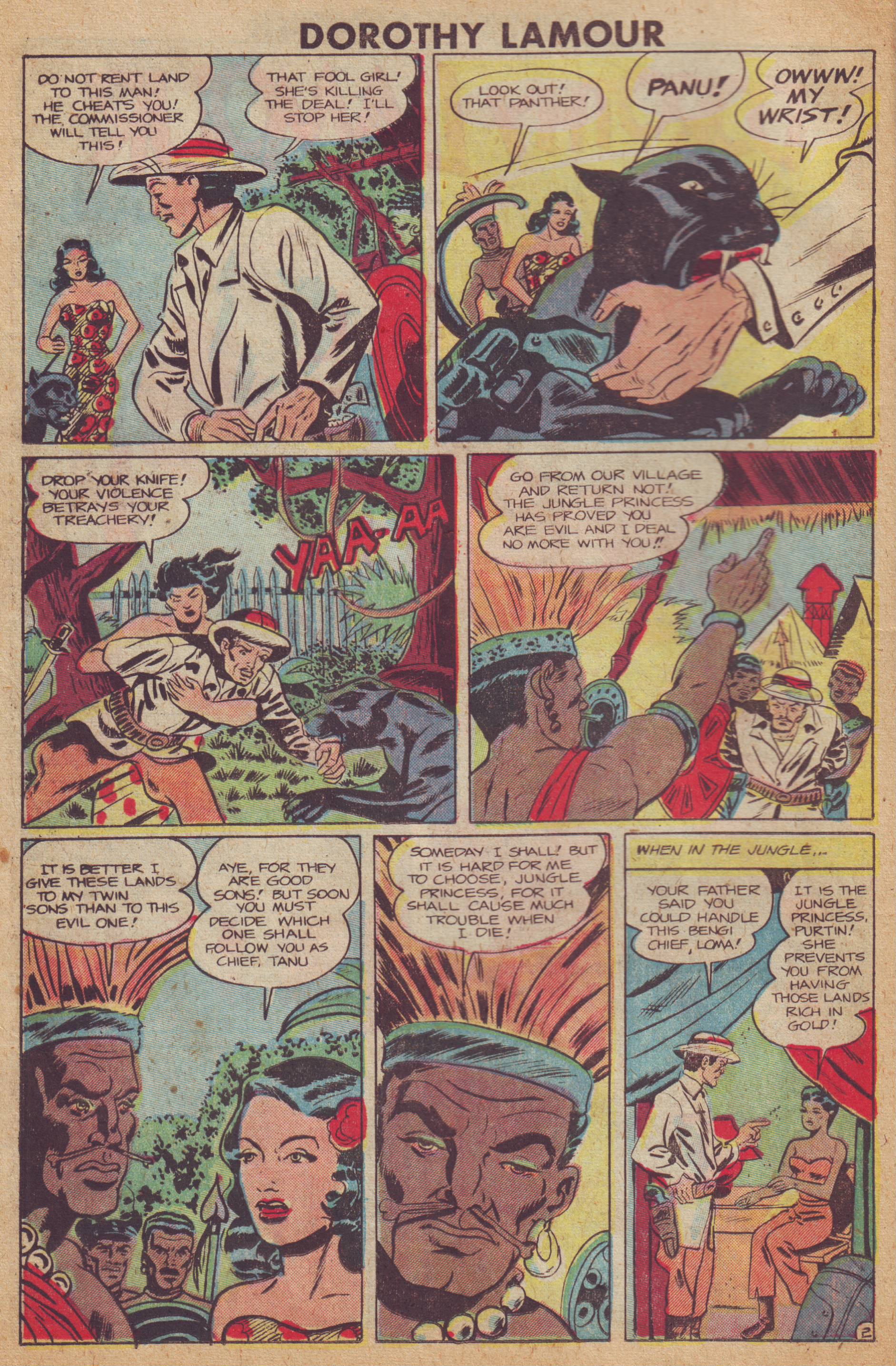 Read online Dorothy Lamour Jungle Princess comic -  Issue #3 - 14