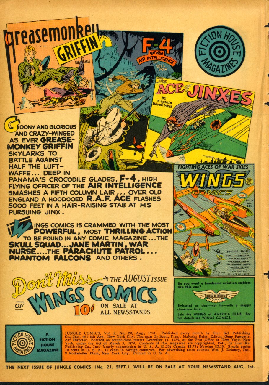 Read online Jungle Comics comic -  Issue #20 - 2
