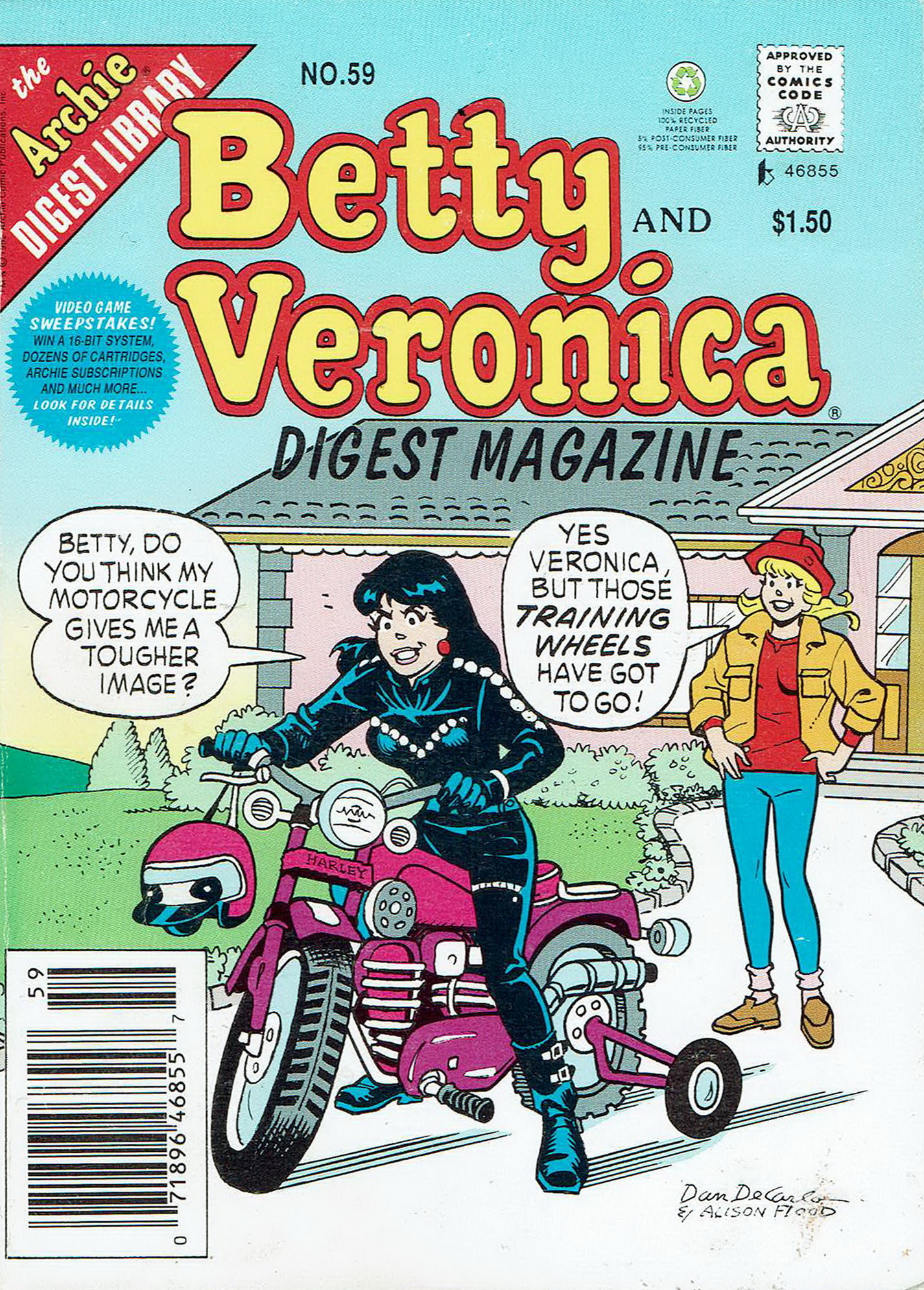 Read online Betty and Veronica Digest Magazine comic -  Issue #59 - 1