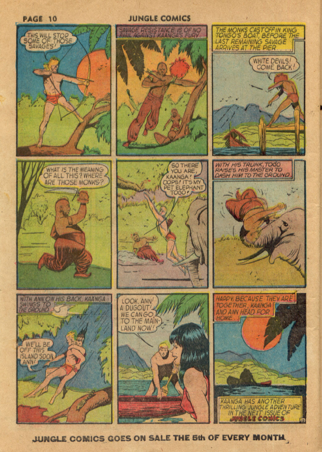Read online Jungle Comics comic -  Issue #9 - 10