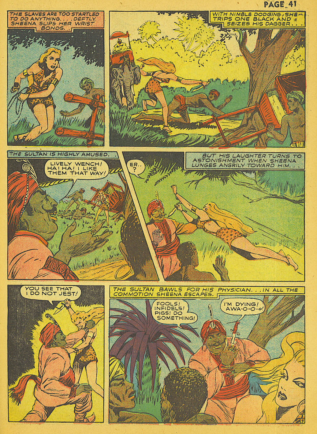 Read online Sheena, Queen of the Jungle (1942) comic -  Issue #1 - 41
