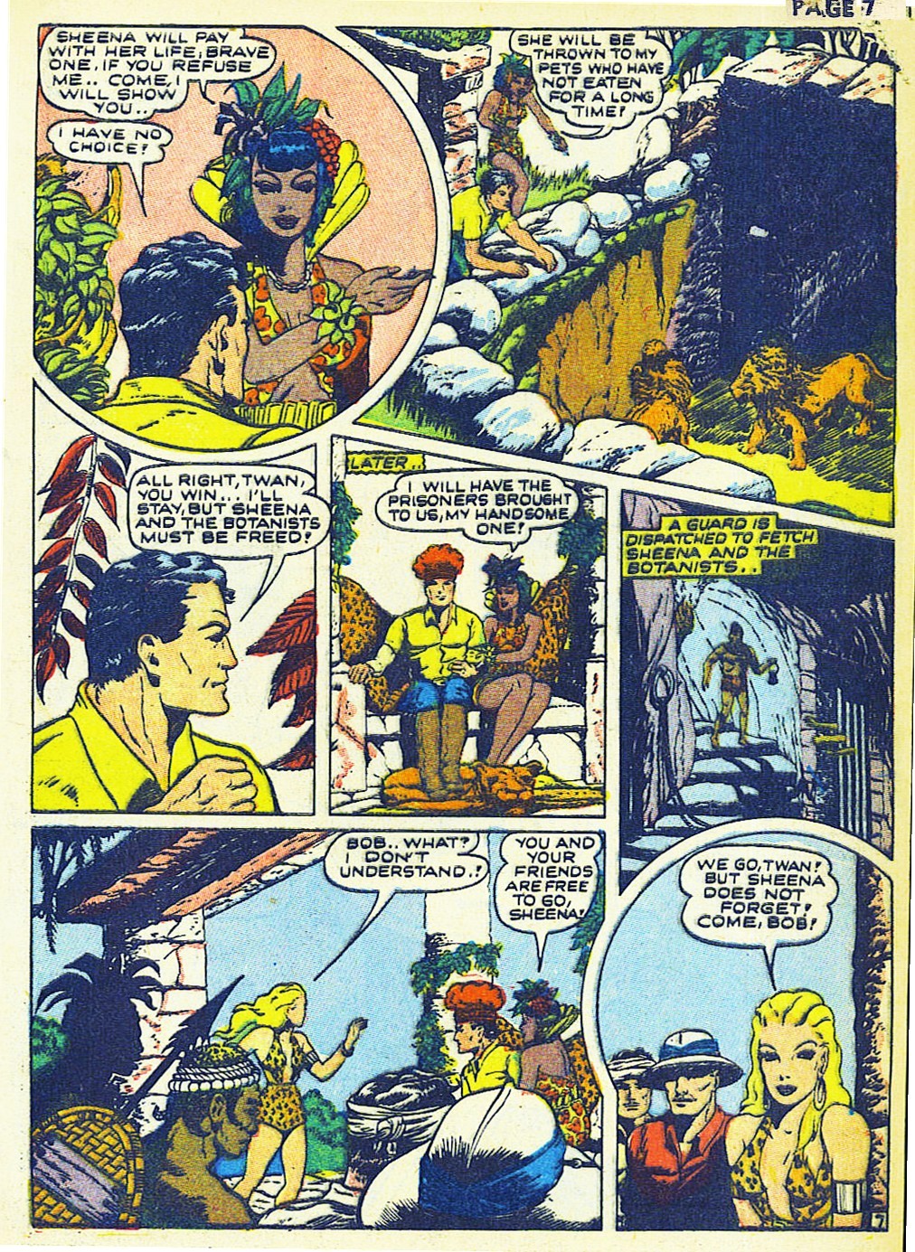 Read online Sheena, Queen of the Jungle (1942) comic -  Issue #2 - 9