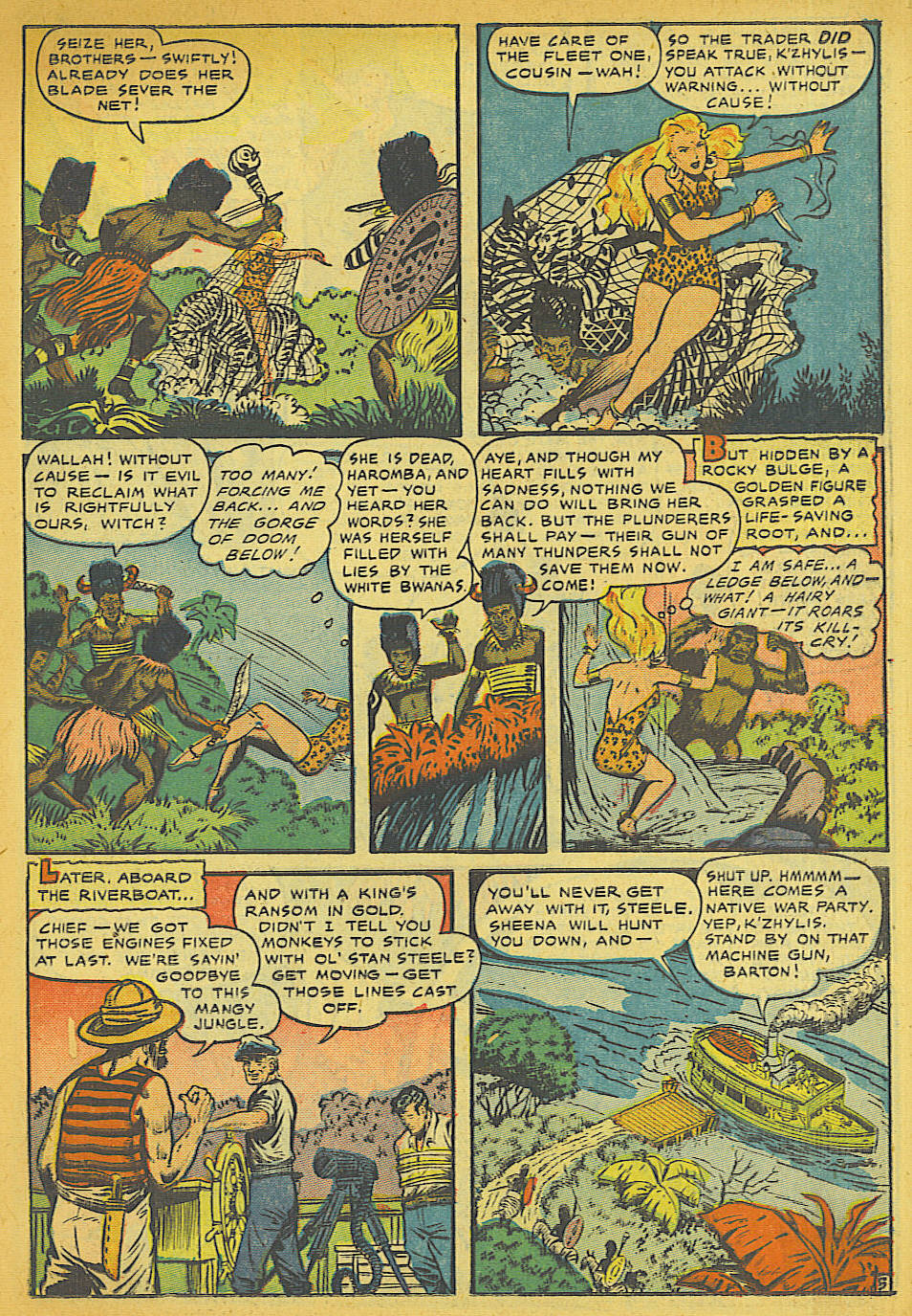 Read online Sheena, Queen of the Jungle (1942) comic -  Issue #10 - 19