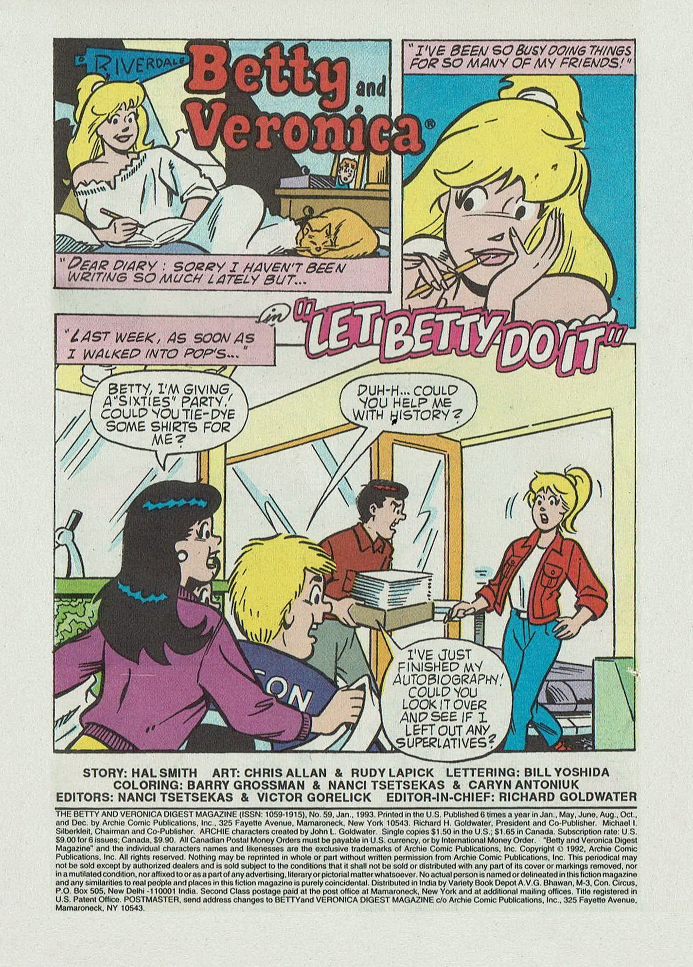 Read online Betty and Veronica Digest Magazine comic -  Issue #59 - 3