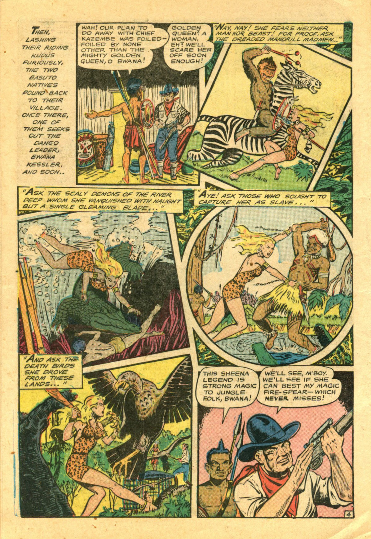 Read online Sheena, Queen of the Jungle (1942) comic -  Issue #6 - 6