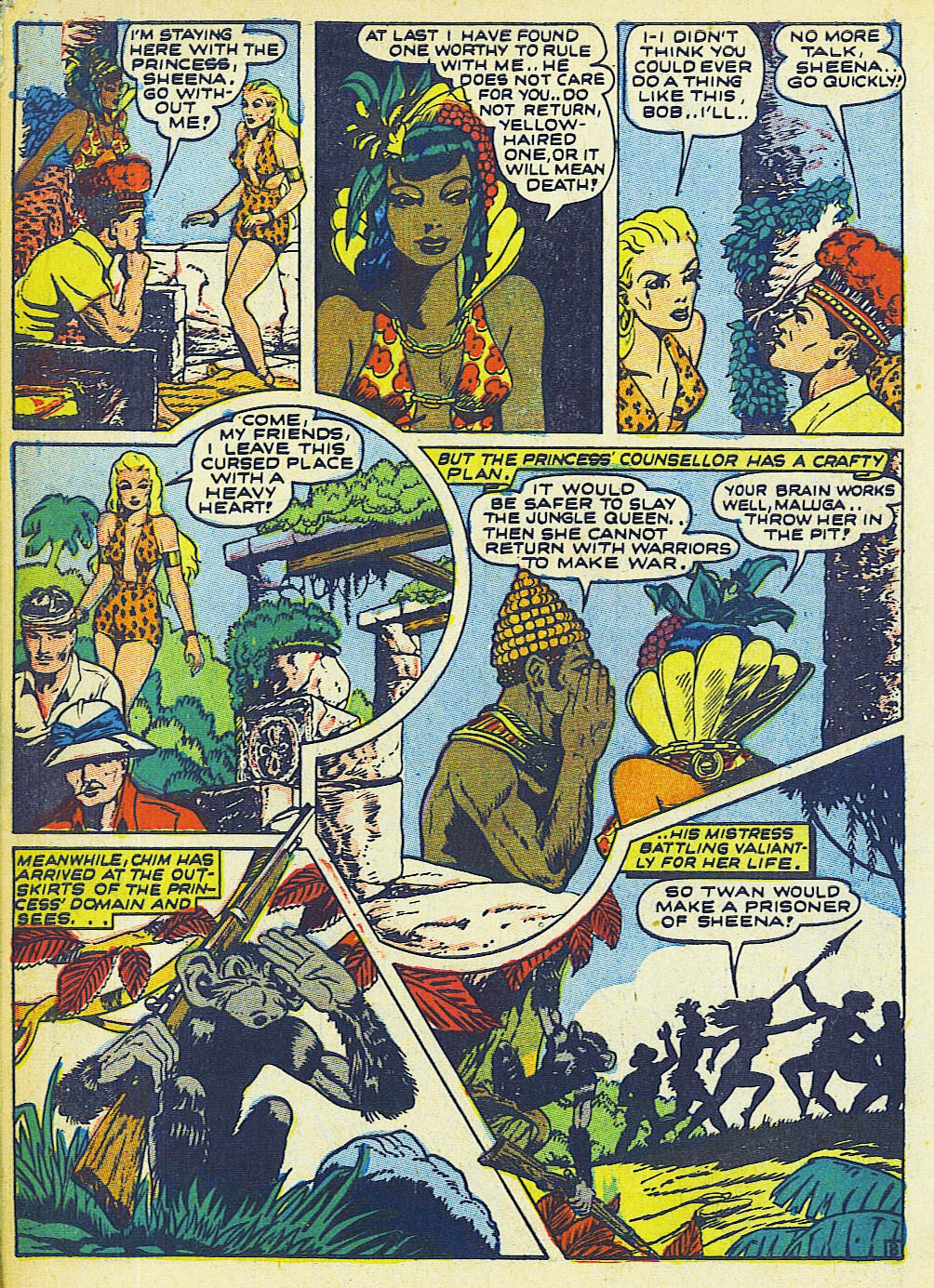 Read online Sheena, Queen of the Jungle (1942) comic -  Issue #2 - 10