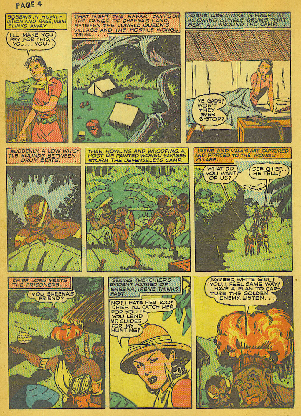 Read online Sheena, Queen of the Jungle (1942) comic -  Issue #1 - 5