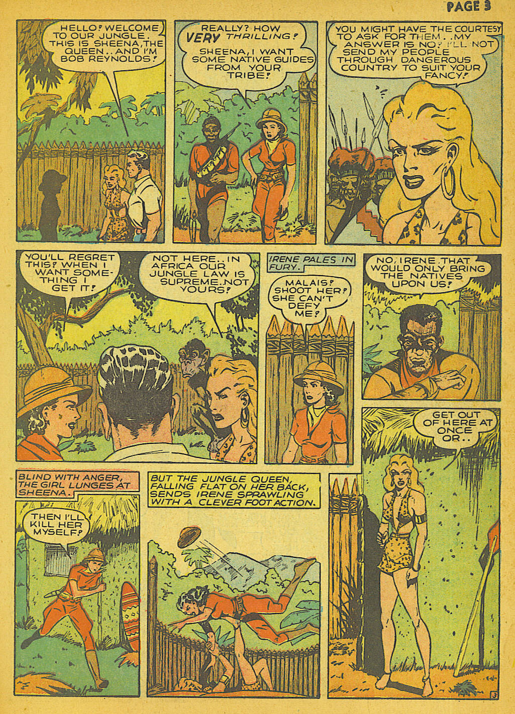 Read online Sheena, Queen of the Jungle (1942) comic -  Issue #1 - 4