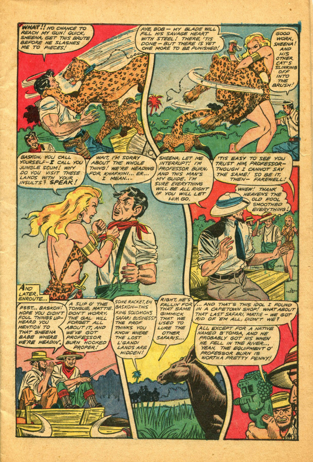 Read online Sheena, Queen of the Jungle (1942) comic -  Issue #5 - 5
