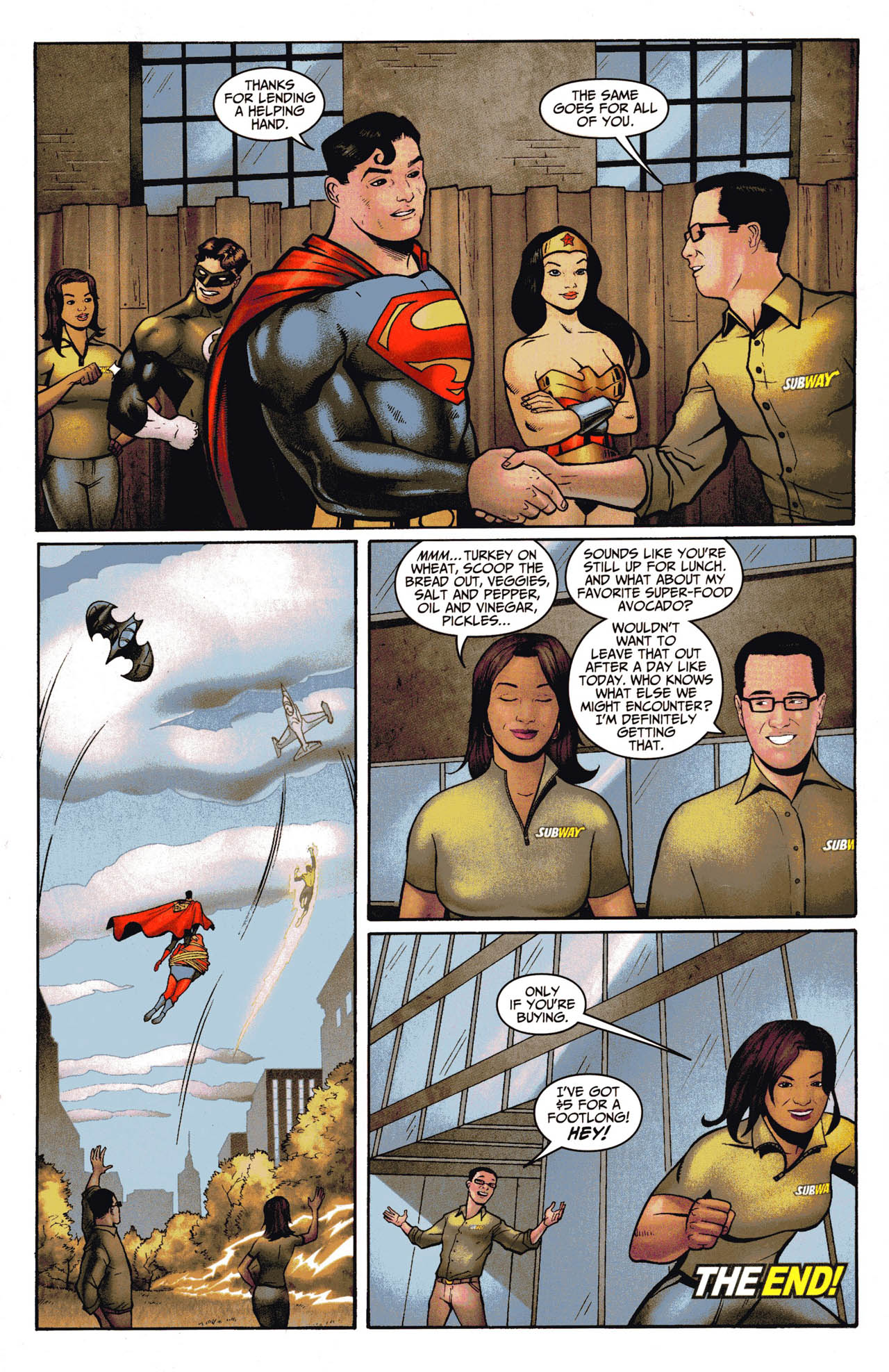 Read online Subway Presents: Justice League comic -  Issue #4 - 7
