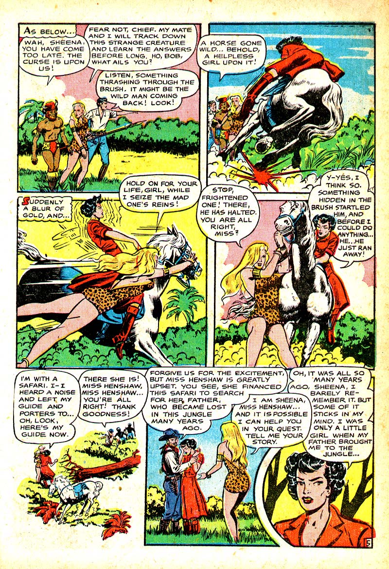 Read online Sheena, Queen of the Jungle (1942) comic -  Issue #8 - 8