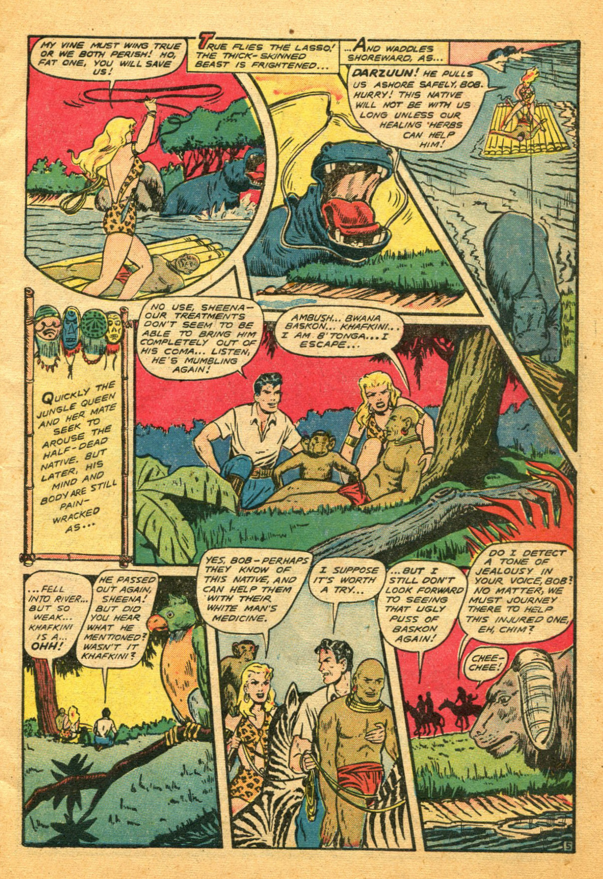 Read online Sheena, Queen of the Jungle (1942) comic -  Issue #5 - 7