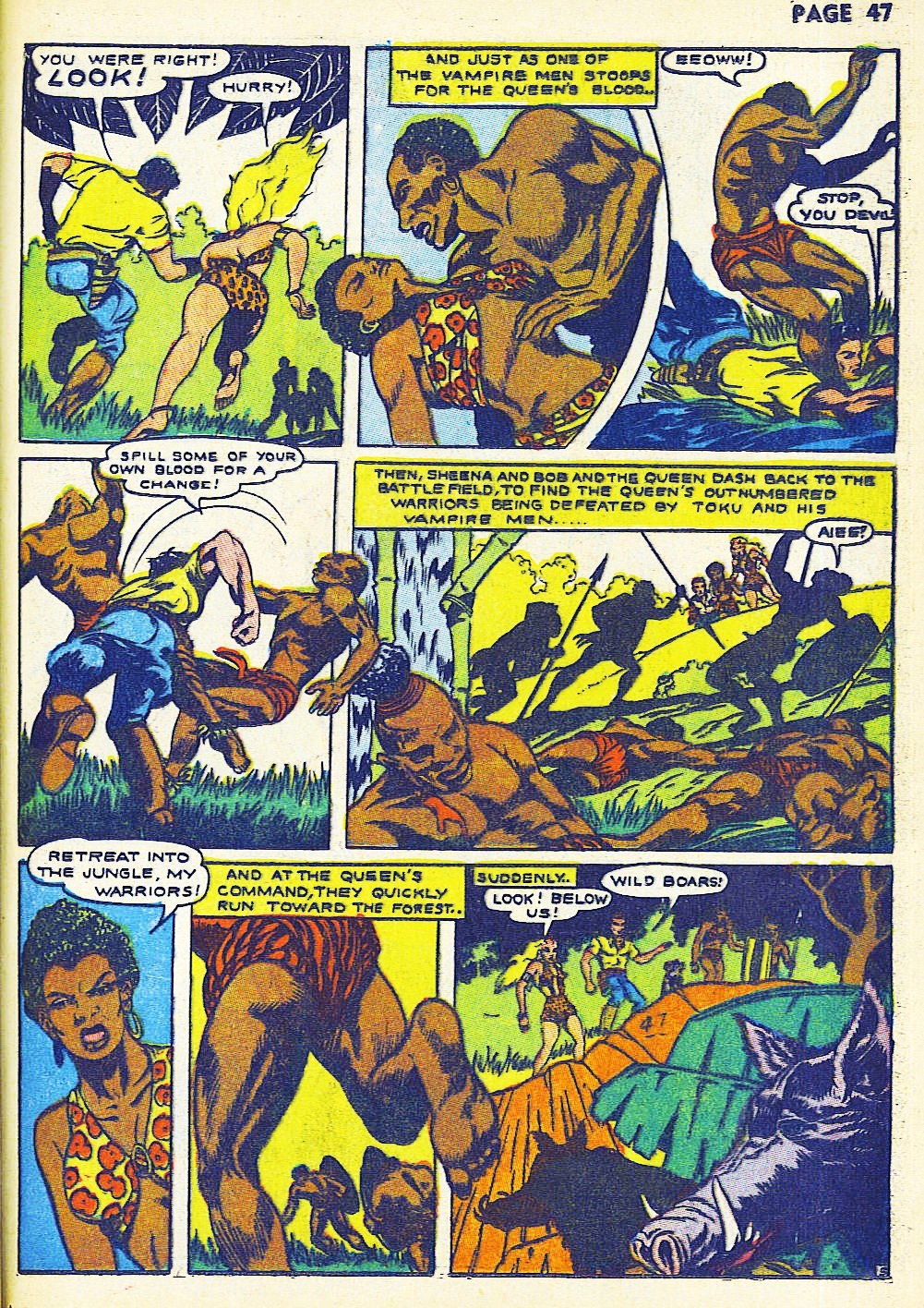 Read online Sheena, Queen of the Jungle (1942) comic -  Issue #2 - 49