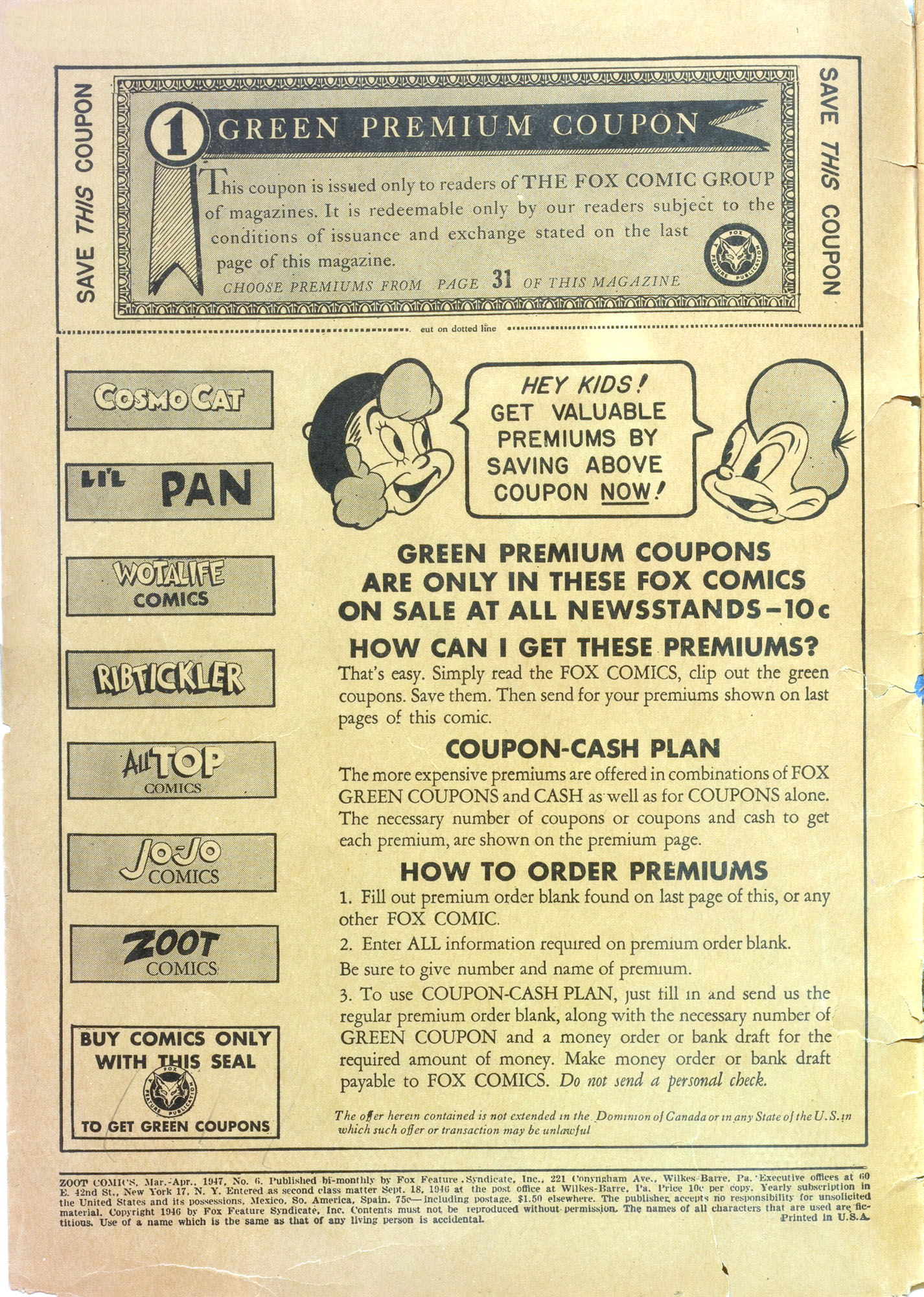 Read online Zoot Comics comic -  Issue #6 - 2