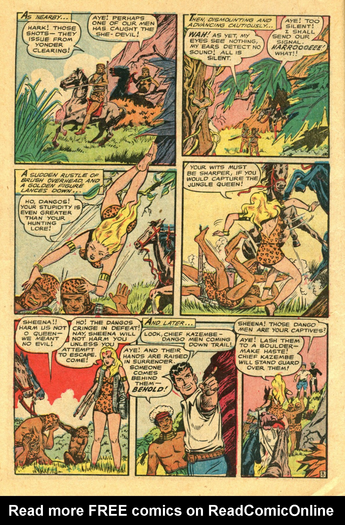 Read online Sheena, Queen of the Jungle (1942) comic -  Issue #6 - 10