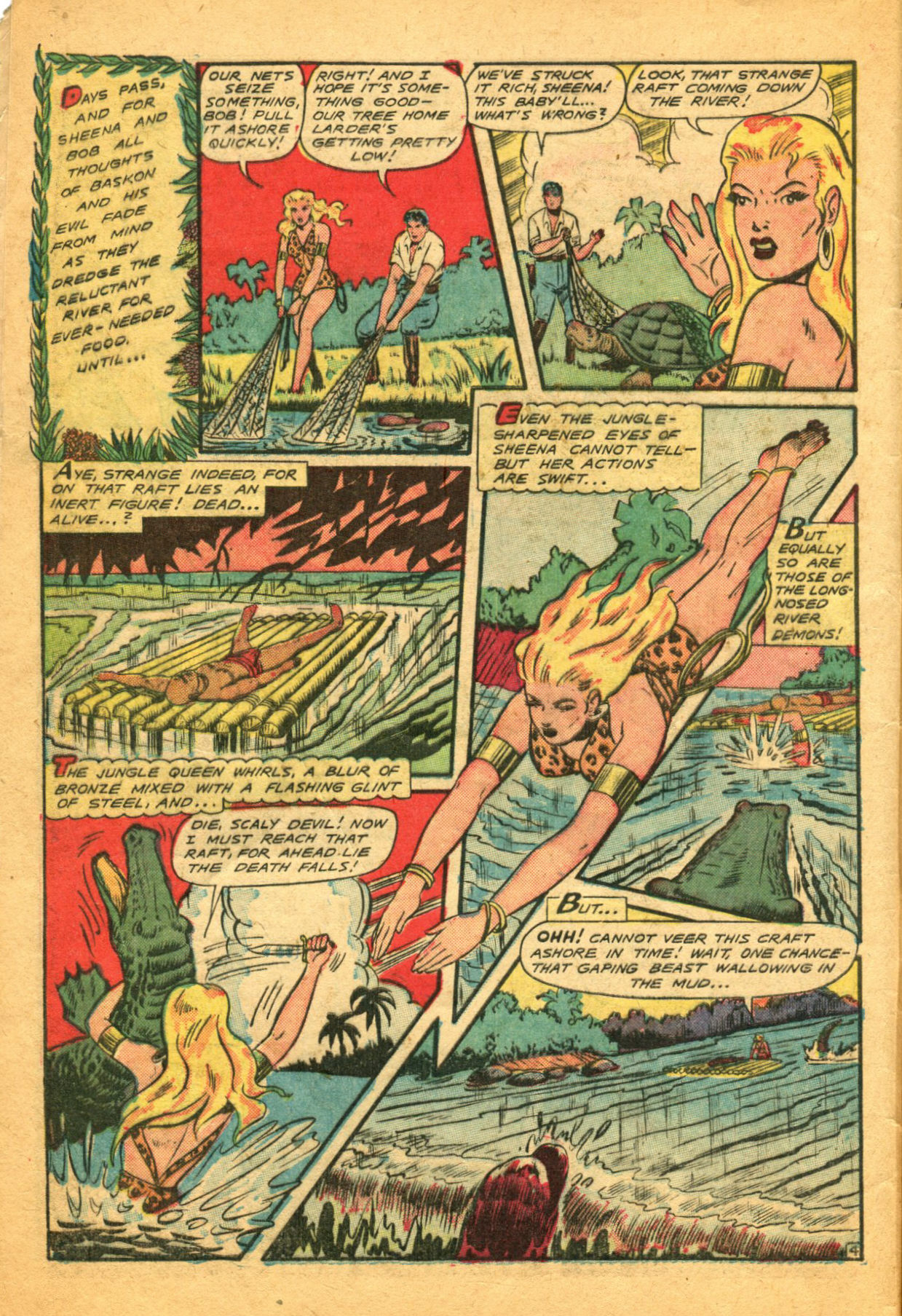 Read online Sheena, Queen of the Jungle (1942) comic -  Issue #5 - 6