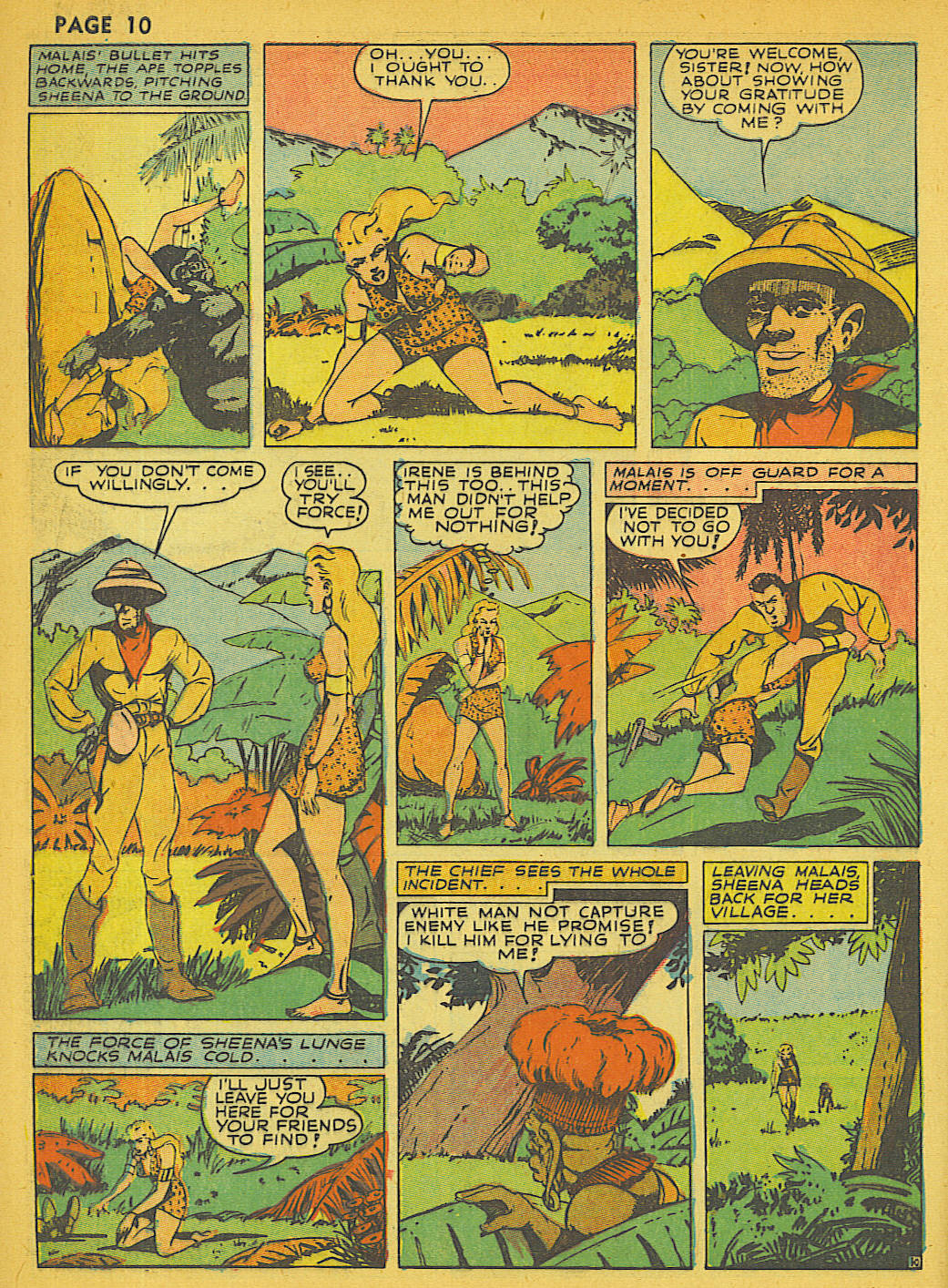 Read online Sheena, Queen of the Jungle (1942) comic -  Issue #1 - 11