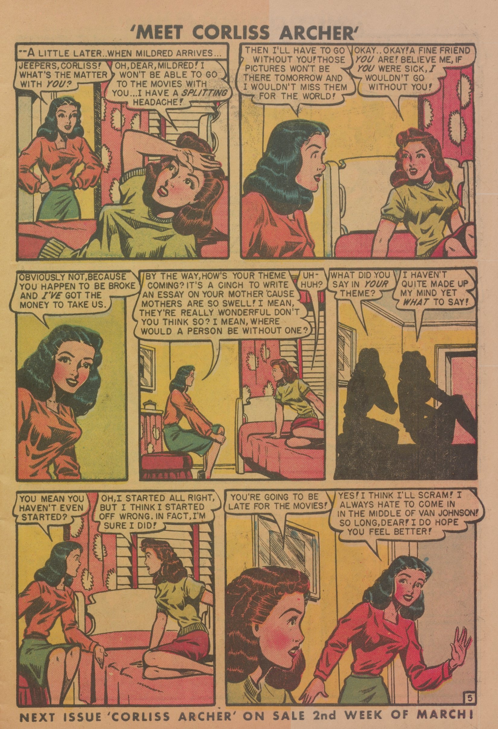 Read online Meet Corliss Archer comic -  Issue #1 - 7