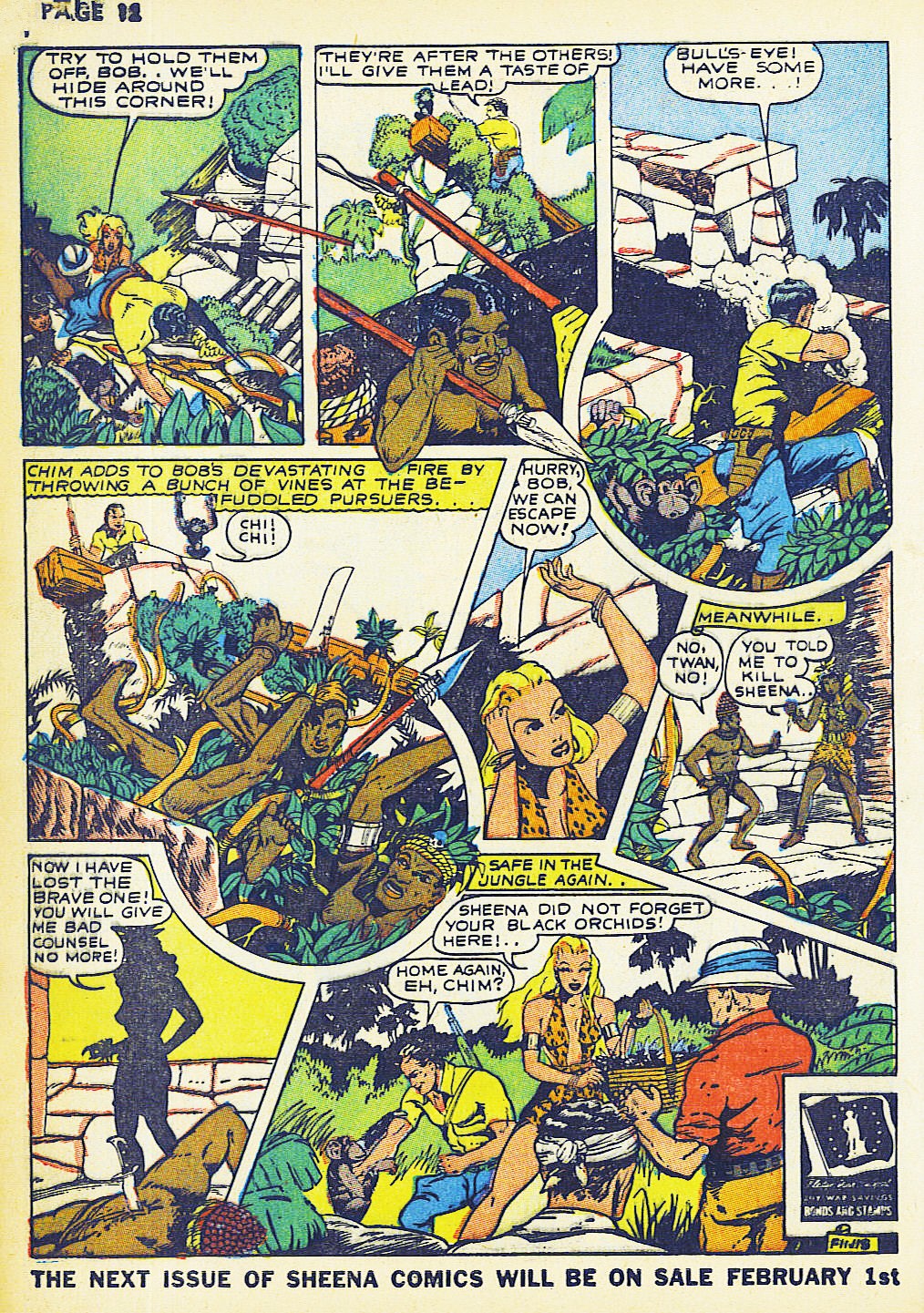 Read online Sheena, Queen of the Jungle (1942) comic -  Issue #2 - 14