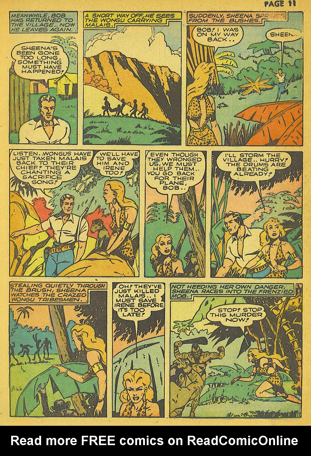 Read online Sheena, Queen of the Jungle (1942) comic -  Issue #1 - 12