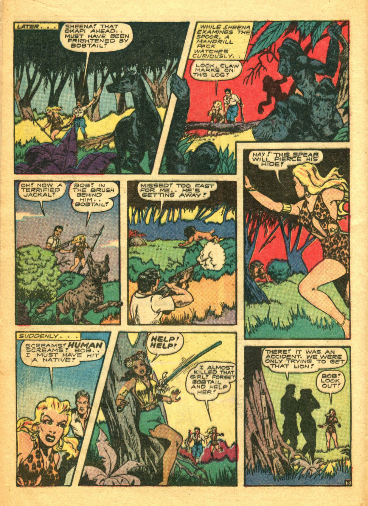 Read online Sheena, Queen of the Jungle (1942) comic -  Issue #5 - 16