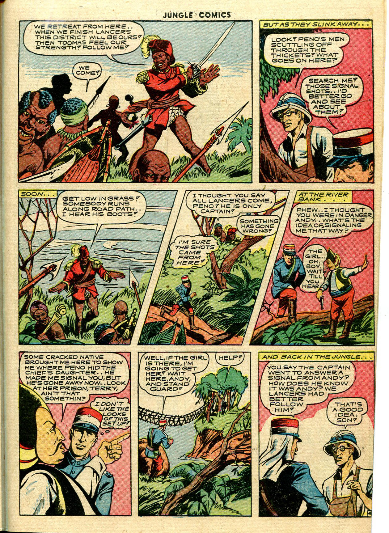Read online Jungle Comics comic -  Issue #45 - 47