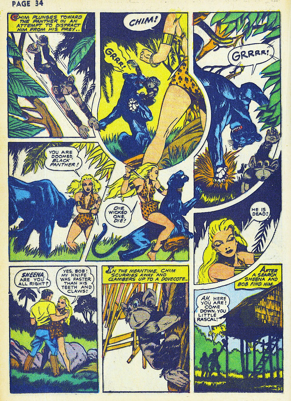 Read online Sheena, Queen of the Jungle (1942) comic -  Issue #2 - 36