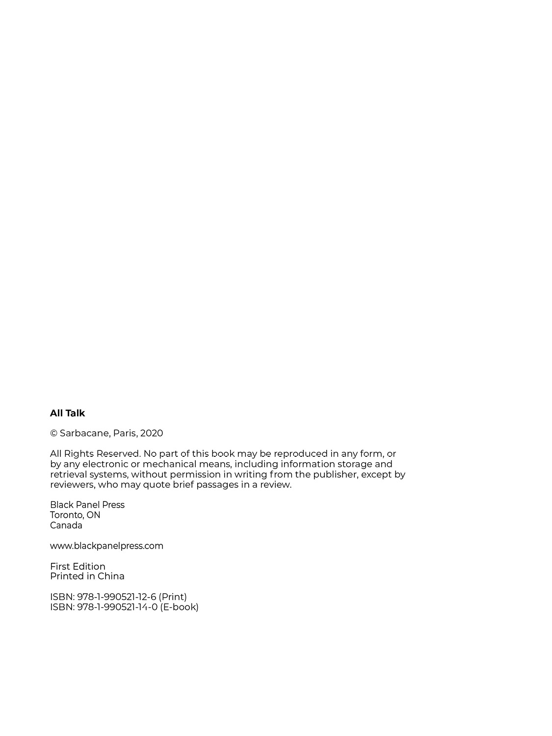 Read online All Talk comic -  Issue # TPB - 3