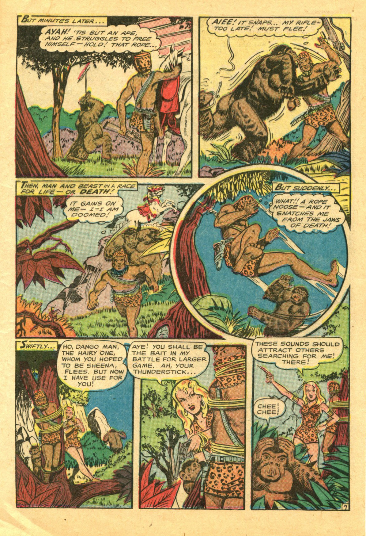 Read online Sheena, Queen of the Jungle (1942) comic -  Issue #6 - 9