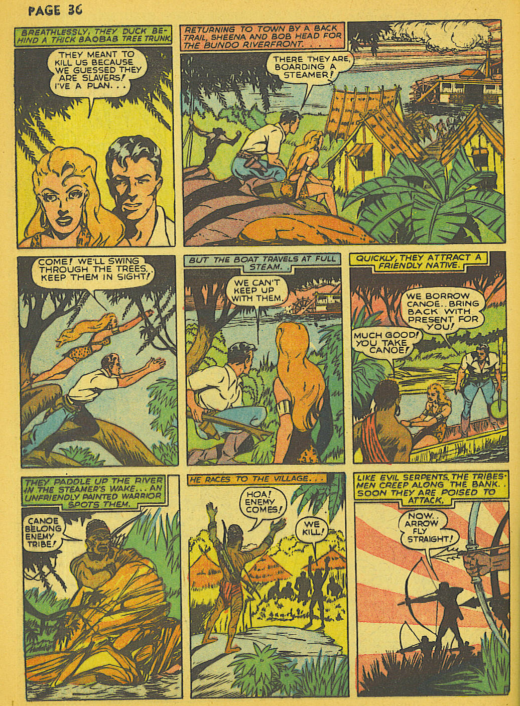 Read online Sheena, Queen of the Jungle (1942) comic -  Issue #1 - 36